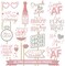 Fully Assembled Bachelorette Photo Booth Props - Set of 32 - Rose Gold, Pink, & Silver Signs, Wedding Bridal Shower Bachelorette Party Supplies & Decorations with Real Glitter